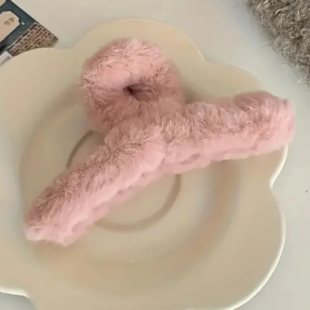 Plush hair claw clip hair accessories